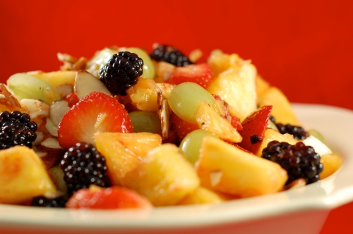 fruit salad from the side